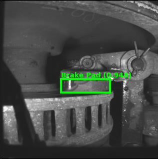 The second panel showing the first model’s pad region in green with a confidence label.